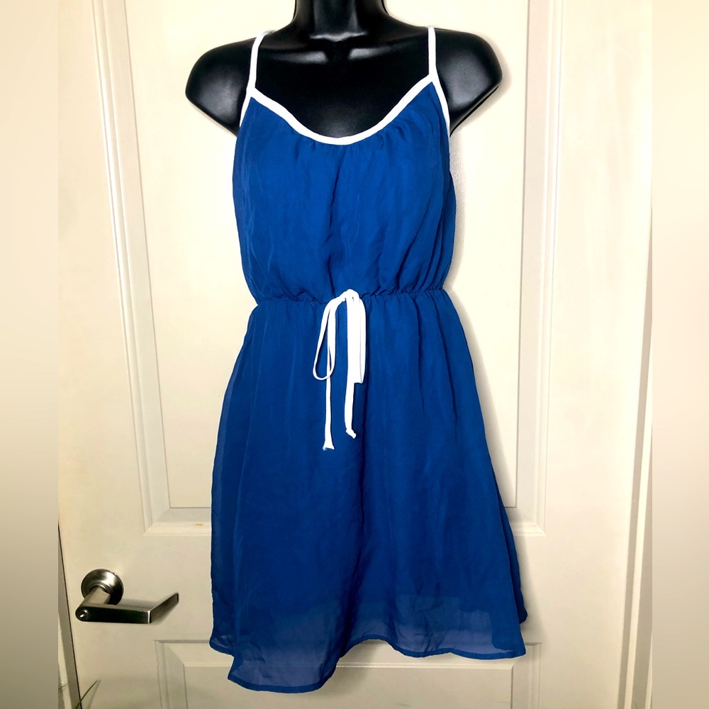 Deep Blue & White Dress